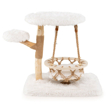 Katzenbaum mit Sisalstange und Hängemulde, 4 Ebenen