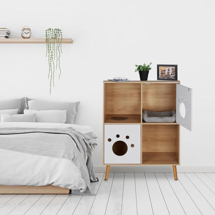 Armoire pour chat à 4 compartiments