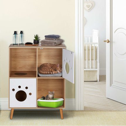 Armoire pour chat à 4 compartiments