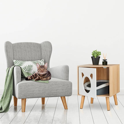 Armoire pour chat avec porte battante