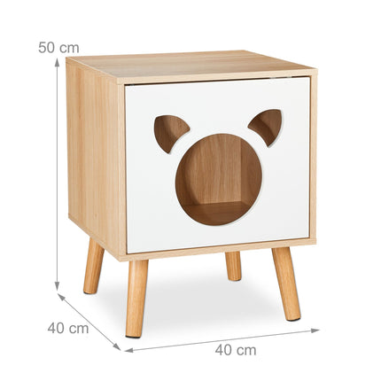 Armoire pour chat avec porte battante