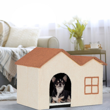 Grotte pour chat beige