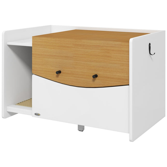 Katzenkloschrank, Eiche, mit Auszugsschublade