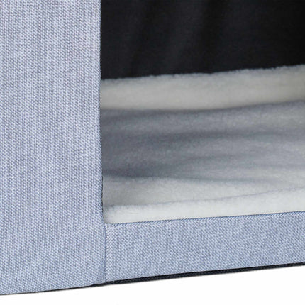 Katzenversteck in Grau mit Deckel