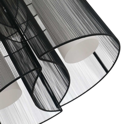 Vintage ceiling lamp - 2-lamp E27 socket, black, Ø47.5 cm