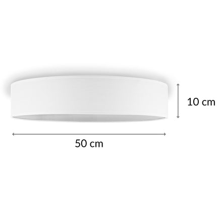 Deckenleuchte Textil Ø50cm Weiß