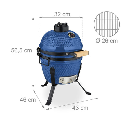 Barbecue Kamado en céramique - Polyvalent pour griller et cuire au four