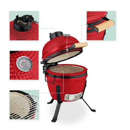 Barbecue Kamado en céramique - Polyvalent pour griller et cuire au four
