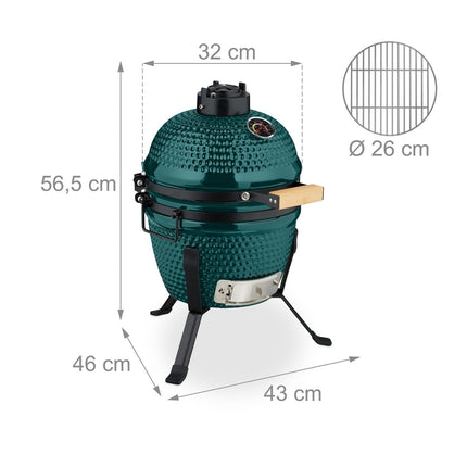 Barbecue Kamado en céramique - Polyvalent pour griller et cuire au four