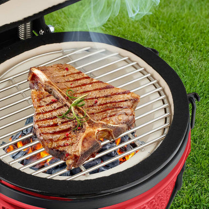 Barbecue Kamado en céramique - Polyvalent pour griller et cuire au four