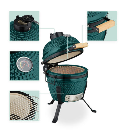 Barbecue Kamado en céramique - Polyvalent pour griller et cuire au four