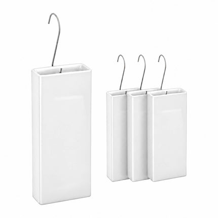 Ceramic Radiator Humidifier Set of 4 with Hooks, 400 ml, White