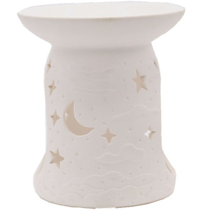 Lampe à bougie chauffe-plat en céramique - Blanche, ambiance relaxante