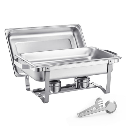 Chafing Dish Set, 4 Pack 8 Qt Stainless Steel Full-Size Pans