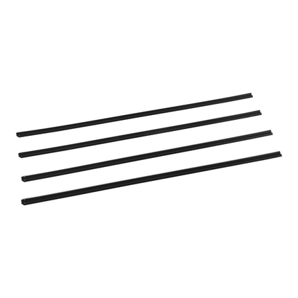 Chain Link Fence Privacy Slats, Bottom-Locking HDPE, Black