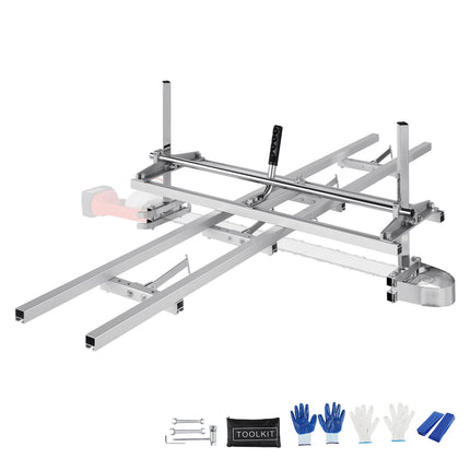 Chainsaw Mill With 9 ft Rail Guide, Fits 14-36 in Bars