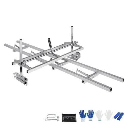 Chainsaw Mill With 9 ft Rail Guide, Fits 14-36 in Bars