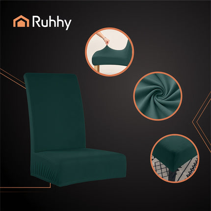 Housses de chaise, lot de 6, vert bouteille