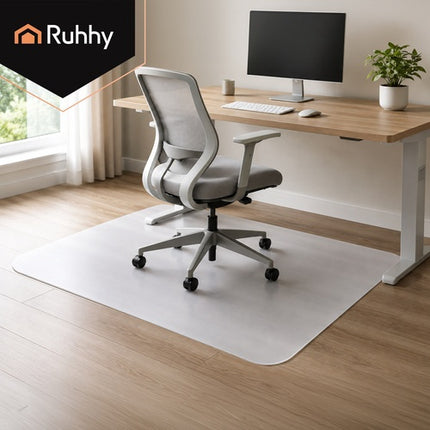 Tapis de protection pour chaise 90x130 cm, blanc laiteux translucide