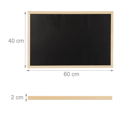 Tableau noir avec cadre en bois