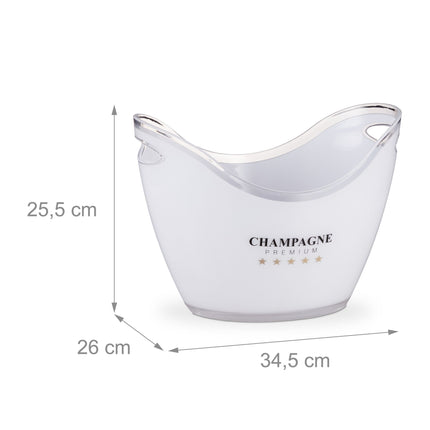 Seau à champagne 6 litres en blanc