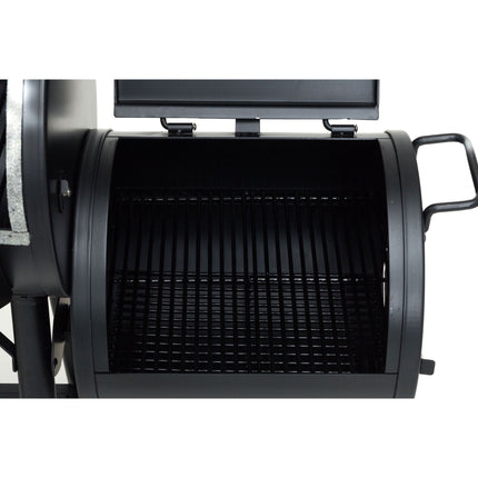 Holzkohlegrill mit Räucherfunktion, Stahl, große Grillfläche