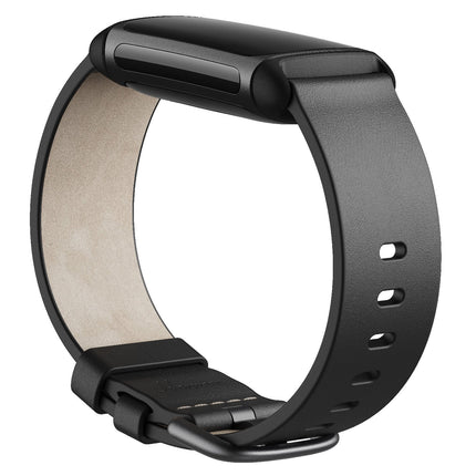Charge 5/6 Lederarmband Schwarz (L)