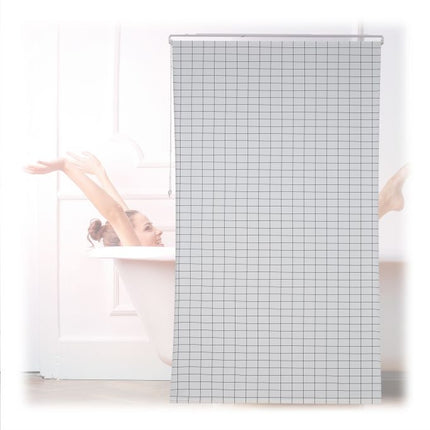 Rideau de douche à carreaux