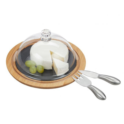 Horloge à fromage avec couverts