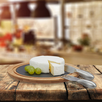 Horloge à fromage avec couverts