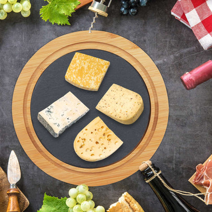 Horloge à fromage avec couverts