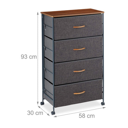 Commode à roulettes