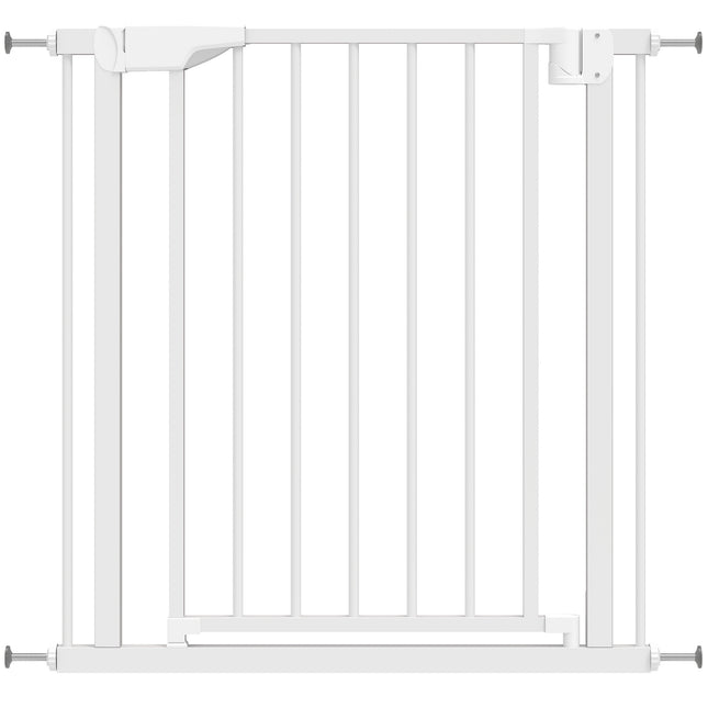 Barrière de sécurité pour enfants, sans perçage, fermeture automatique, 76-82 cm, blanche