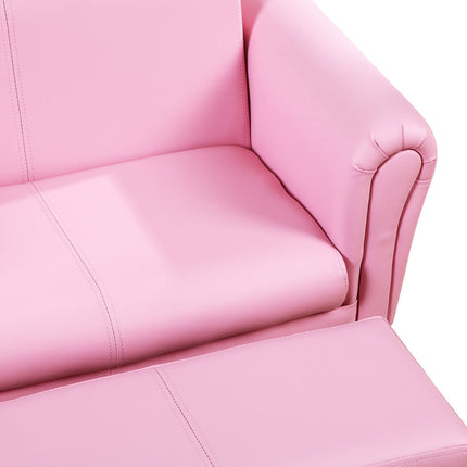 Pinker Kindersessel & Fußhocker - 83x42x41cm, Komfort-Set