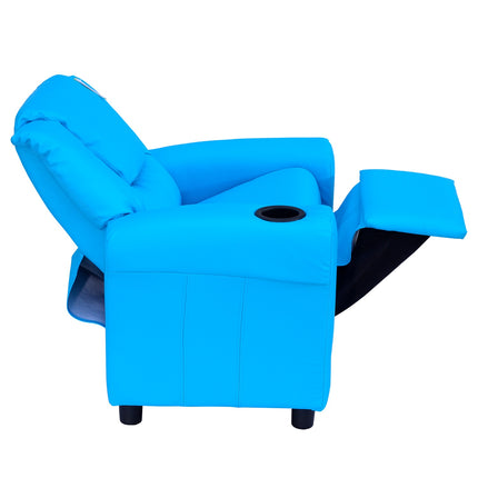 Kindersessel mit Becherhalter, blau - 62x52x69 cm