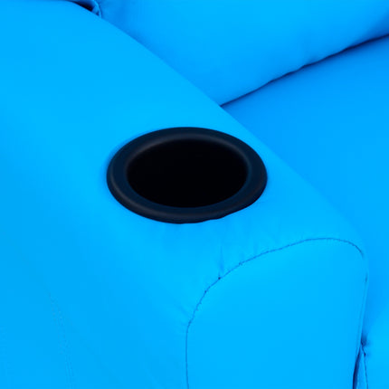 Kindersessel mit Becherhalter, blau - 62x52x69 cm