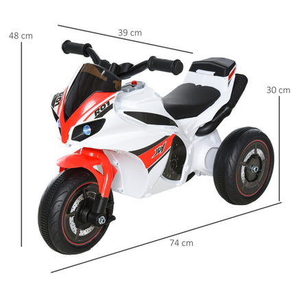 Motorrad-Spielzeug für Kinder mit Musik, weiß, 18-36 Monate