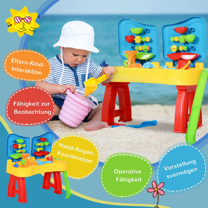 Kinder Sand- und Wasserspieltisch mit 31 Spielzeugen