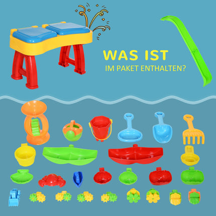 Kinder Sand- und Wasserspieltisch mit 31 Spielzeugen