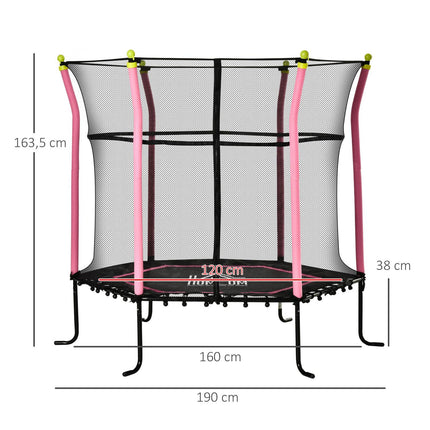 5.3ft Kinder Gartentrampolin mit Sicherheitsnetz – bis zu 60kg