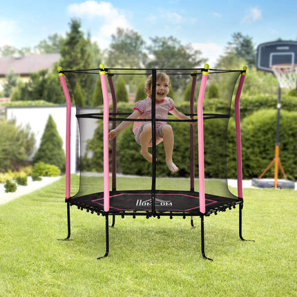 5.3ft Kinder Gartentrampolin mit Sicherheitsnetz – bis zu 60kg