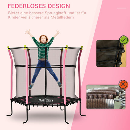 5.3ft Kinder Gartentrampolin mit Sicherheitsnetz – bis zu 60kg