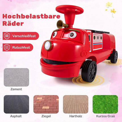 Voiture électrique pour enfants 12V, rouge, 2 places, motif train