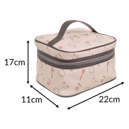 Coffret cosmétique en bois pour enfants, 17 pièces, avec pochette