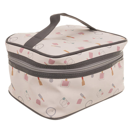 Coffret cosmétique en bois pour enfants, 17 pièces, avec pochette