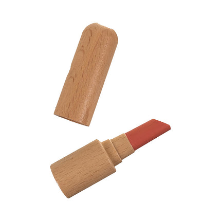 Coffret cosmétique en bois pour enfants, 17 pièces, avec pochette
