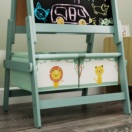 Staffelei 3-in-1 für Kinder mit Kreidetafel, Whiteboard und Papierrolle