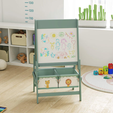 Staffelei 3-in-1 für Kinder mit Kreidetafel, Whiteboard und Papierrolle