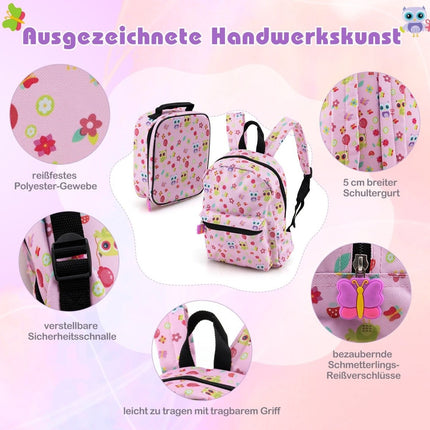 Ensemble de bagages pour enfants 5 pièces avec sac à dos et oreiller