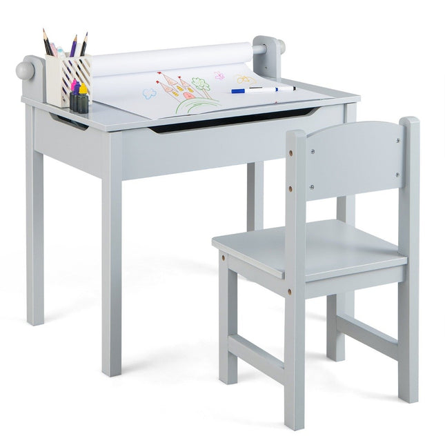 Ensemble table et chaises d'activités pour enfants avec rangement